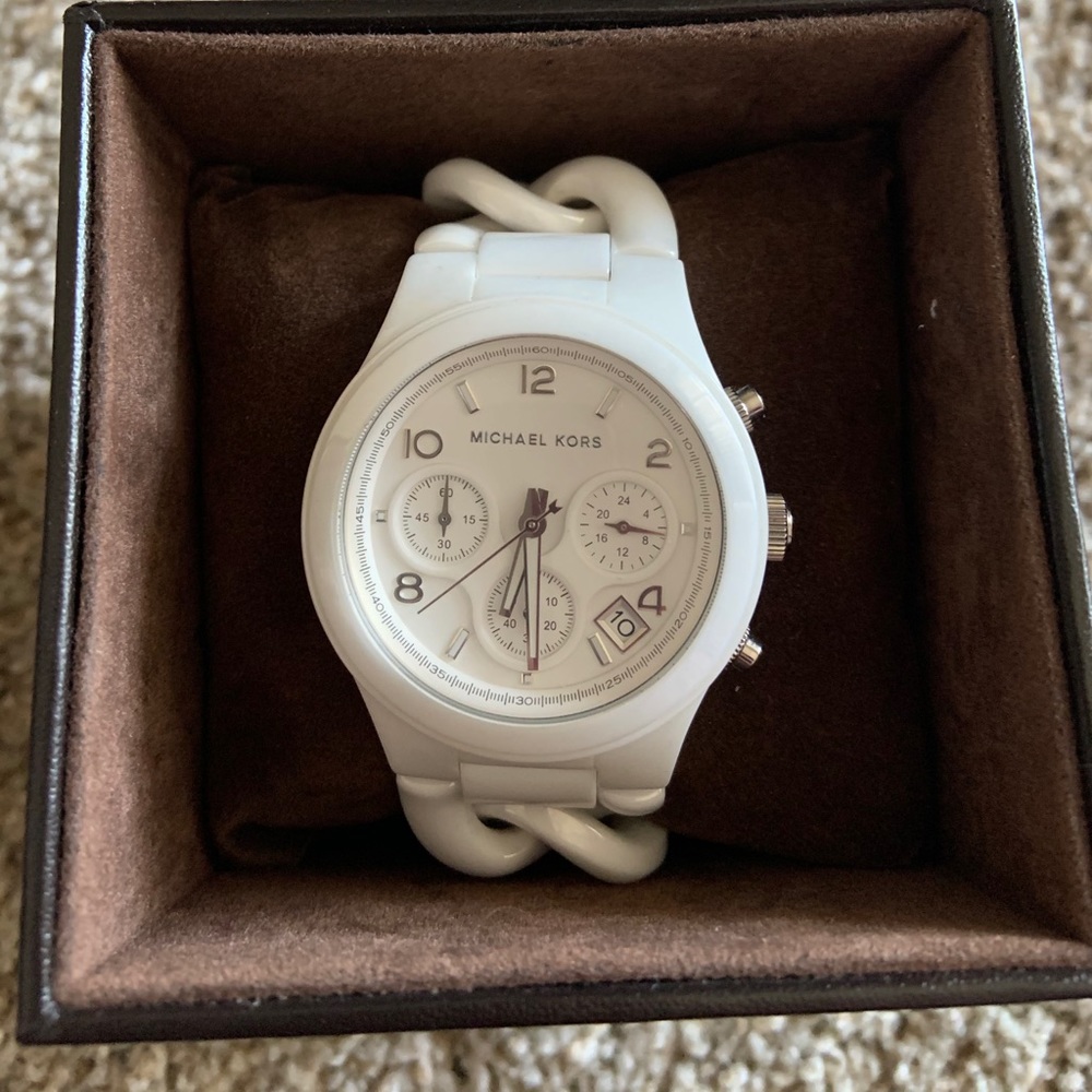 White Ceramic Michael Kors watch